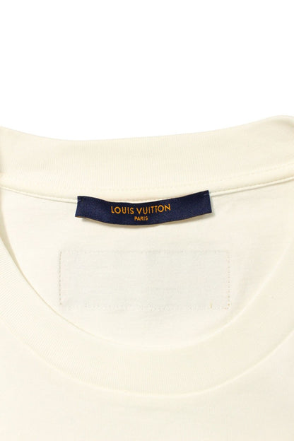 Louis Vuitton Logo Embroidered T-Shirt White Size L