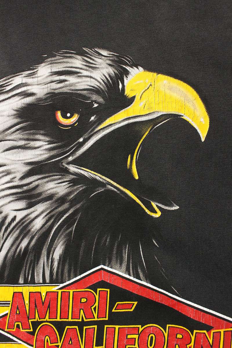 Amiri EAGLE OVERSIZED TEE Print T-Shirt Black Size XL