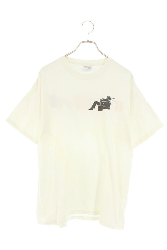VINTAGE maxell Corporate Logo Print T-shirt White Size L