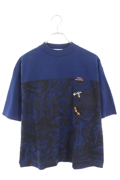 TOGA Marble Print Cotton T-Shirt Multi Size M