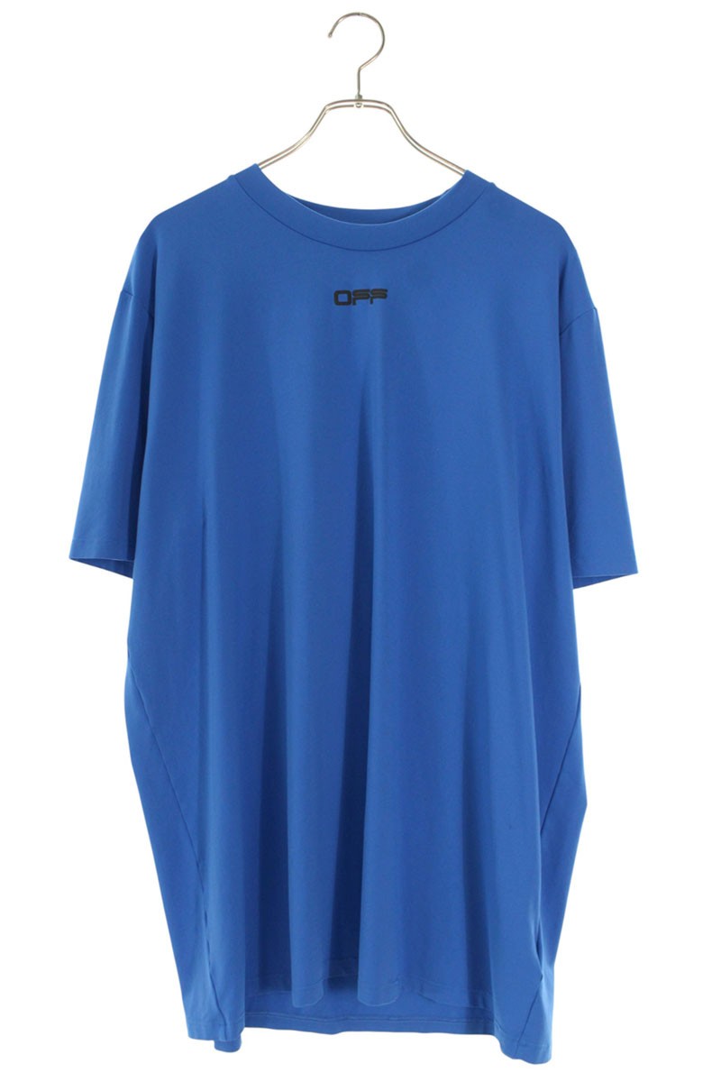 OFF-WHITE 22AW Back Arrow Print Mesh T-Shirt Blue Size XXL