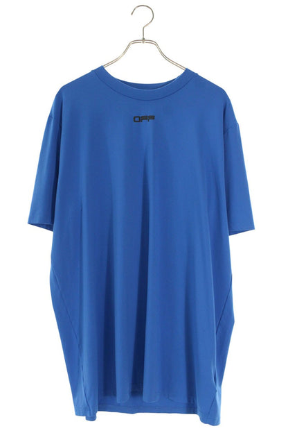 OFF-WHITE 22AW Back Arrow Print Mesh T-Shirt Blue Size XXL