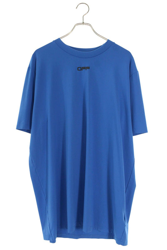 OFF-WHITE 22AW Back Arrow Print Mesh T-Shirt Blue Size XXL