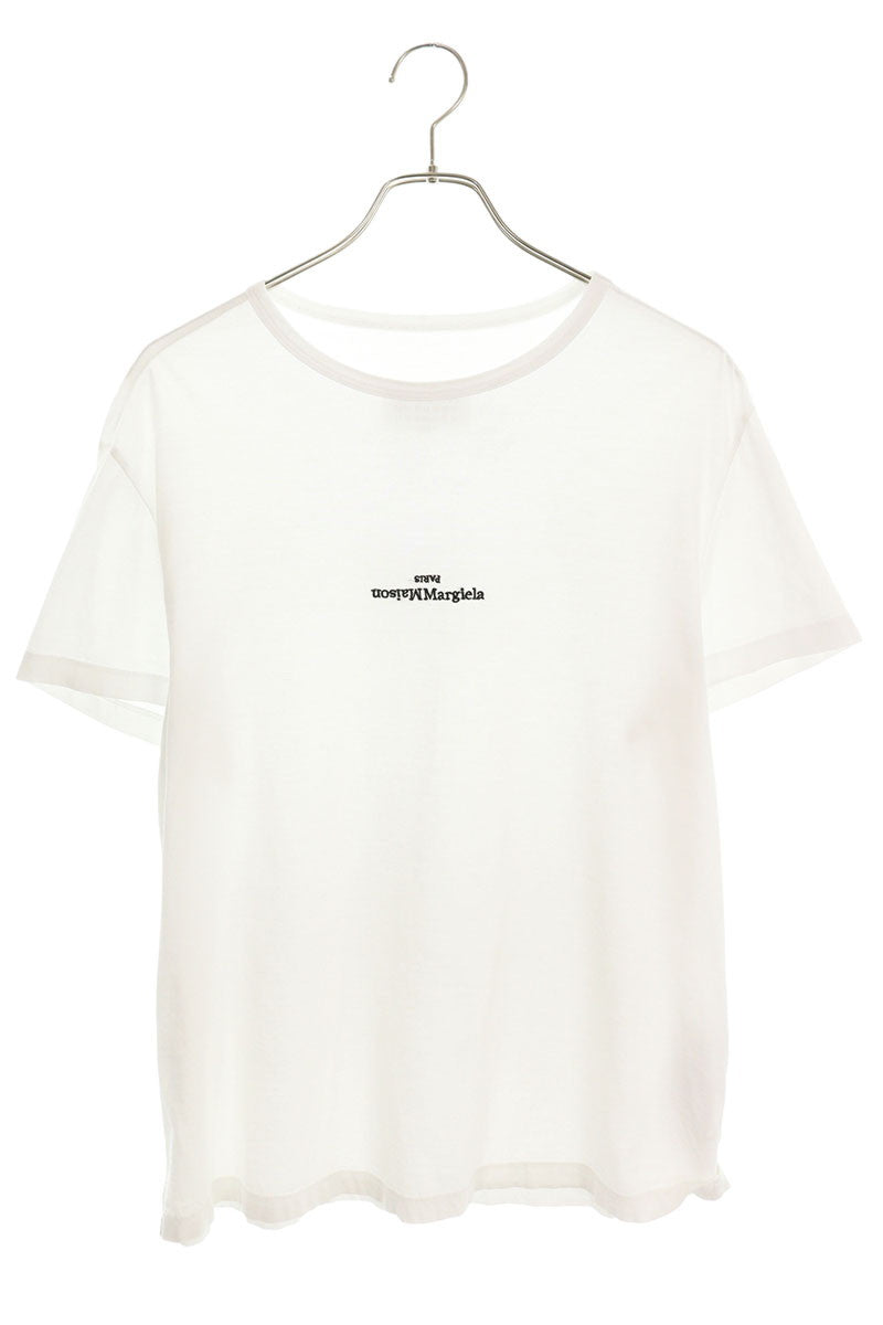 Maison Margiela Logo Embroidered T-Shirt White Size 46
