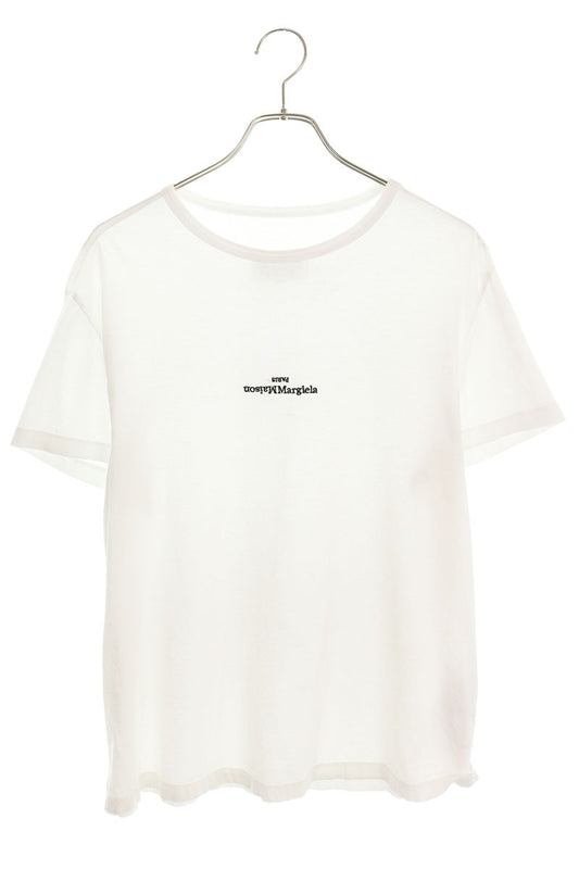 Maison Margiela Logo Embroidered T-Shirt White Size 46