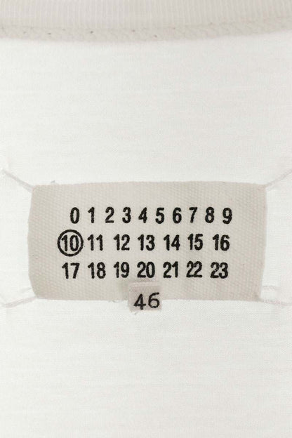 Maison Margiela Logo Embroidered T-Shirt White Size 46