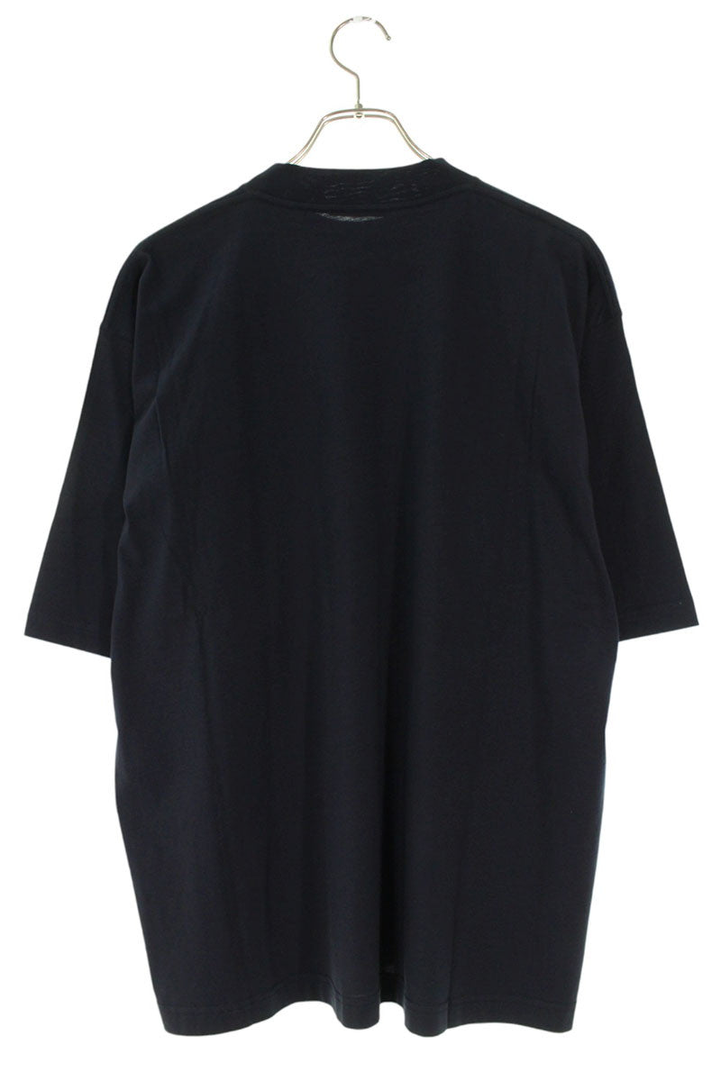 Marni Navy Cotton Logo Print Crewneck T-shirt Size S