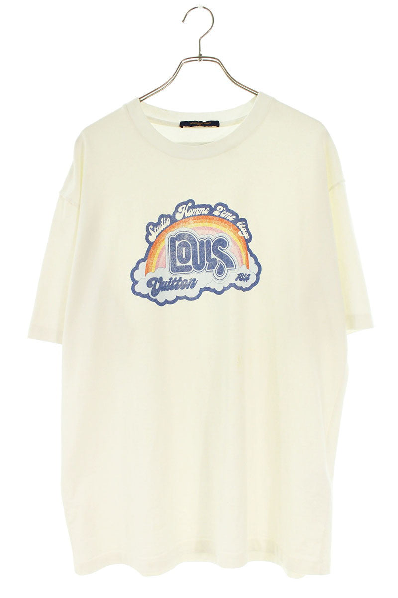 Louis Vuitton Logo Print T-Shirt White Size XXL