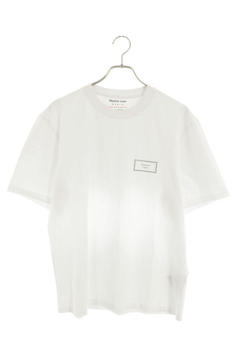 Martine Rose White Cotton Logo Print T-Shirt Size M