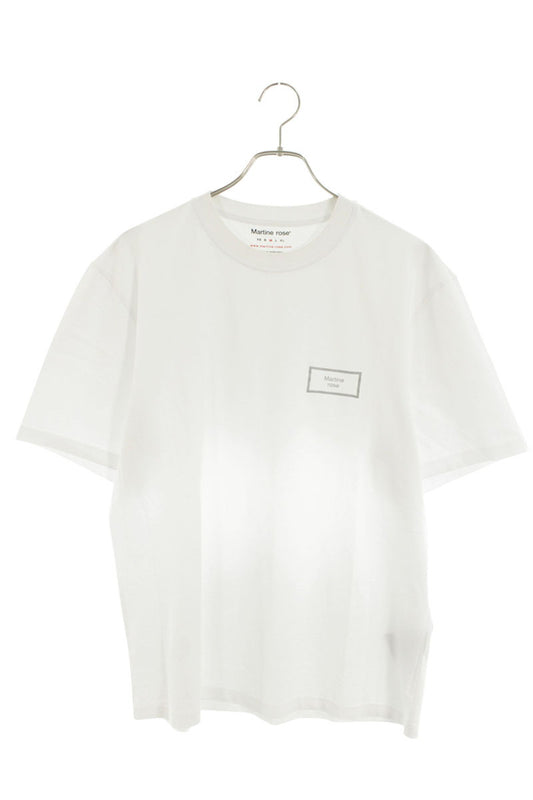 Martine Rose White Cotton Logo Print T-Shirt Size M