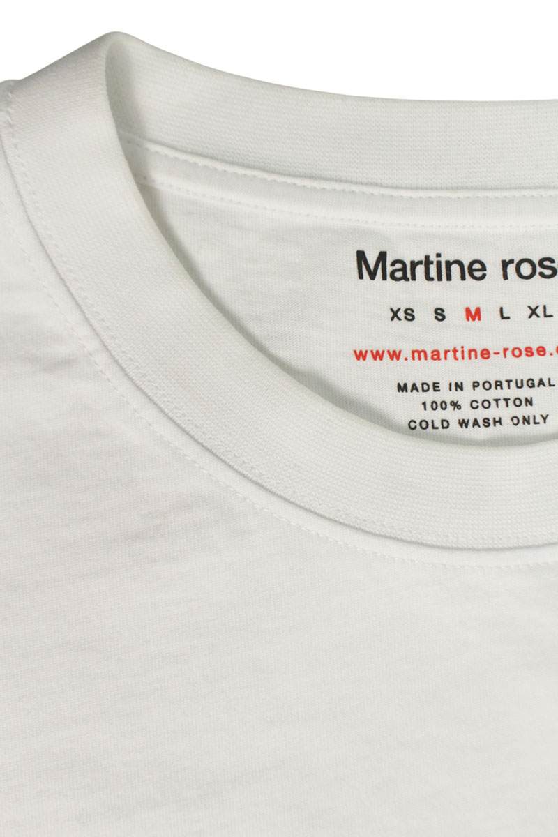 Martine Rose White Cotton Logo Print T-Shirt Size M