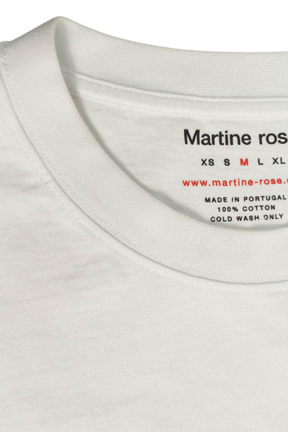 Martine Rose White Cotton Logo Print T-Shirt Size M