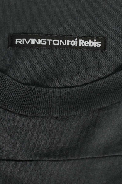 RRR-123 Meta Quad Graphic Print Tee Black Grey Cotton Size L