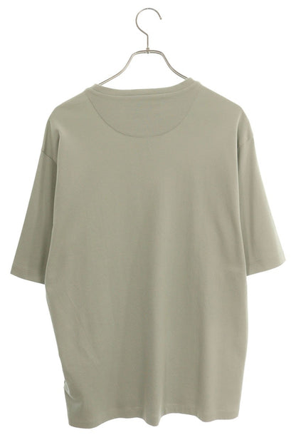 Prada Khaki Cotton Logo Plate Oversized T-Shirt Size M