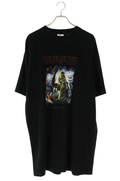 Vetements Print Oversized T-Shirt Black Size S