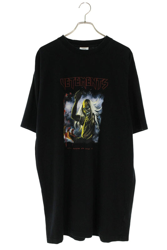 Vetements Print Oversized T-Shirt Black Size S
