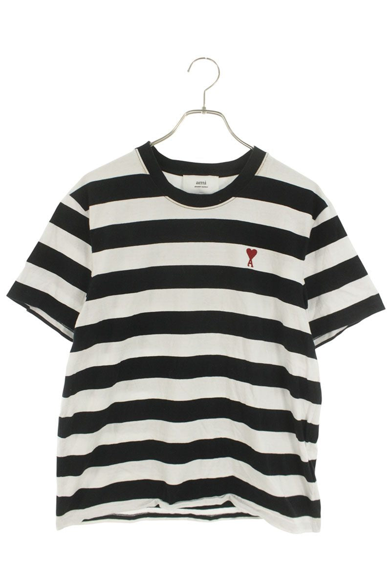 AMI Alexandre Mattiussi Chest Logo Stripe T-Shirt Size L