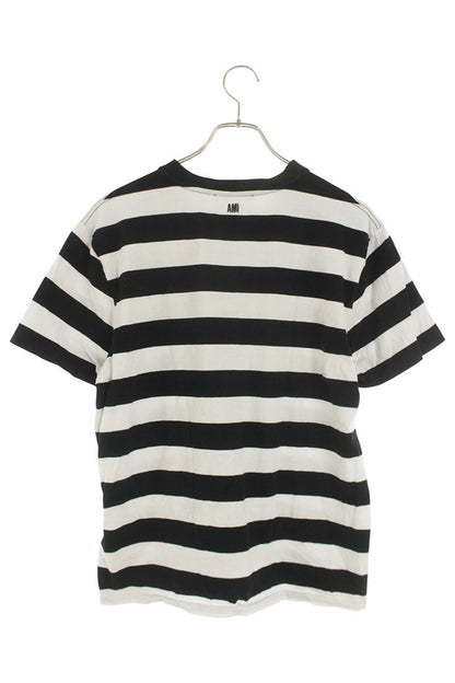 AMI Alexandre Mattiussi Chest Logo Stripe T-Shirt Size L