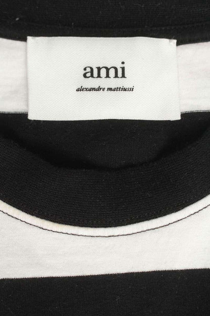 AMI Alexandre Mattiussi Chest Logo Stripe T-Shirt Size L