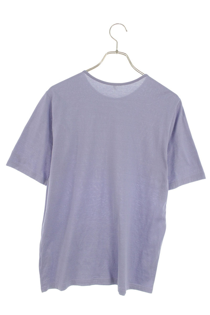 Hermes Embroidered Cotton T-Shirt Purple Size L