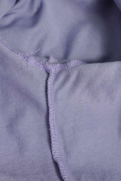Hermes Embroidered Cotton T-Shirt Purple Size L