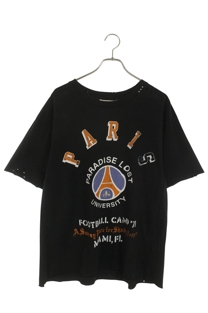 ALCHEMIST 25SS Distressed Alien T-Shirt Black Size M
