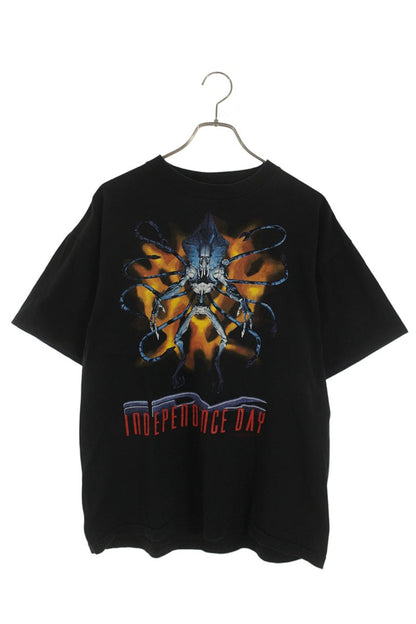 VINTAGE Independence Day Movie Print T-Shirt Black Size L