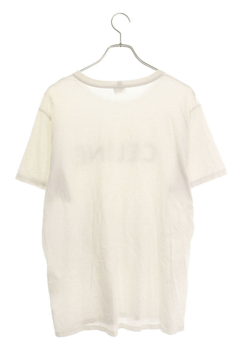 CELINE Logo Print T-Shirt White Size XL