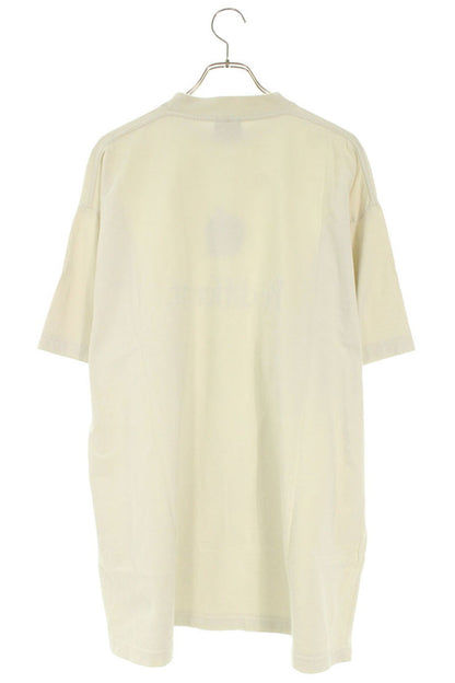 BALENCIAGA 'different' Embroidered T-Shirt Beige Size 2