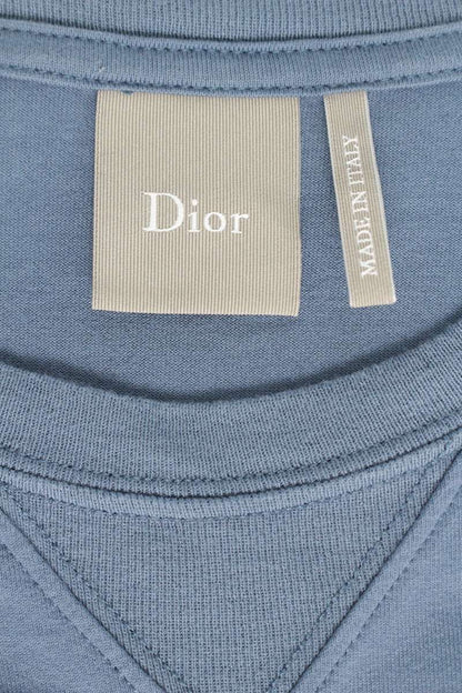 DIOR 26SS Book Cover Embroidered T-Shirt Blue Size XL