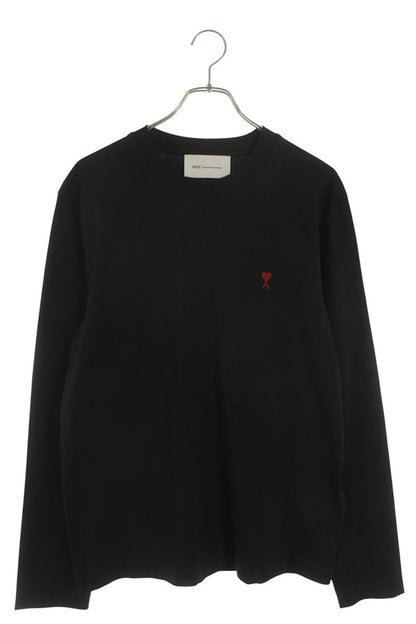 AMI 26SS Embroidered Long Sleeve T-Shirt Black Size XL