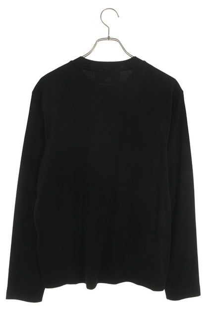 AMI 26SS Embroidered Long Sleeve T-Shirt Black Size XXL