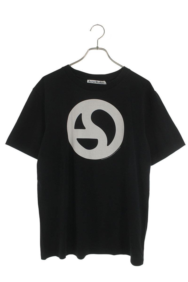 ACNE STUDIOS Circle Print T-shirt Black Cotton Size L