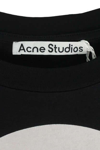 ACNE STUDIOS Circle Print T-shirt Black Cotton Size L