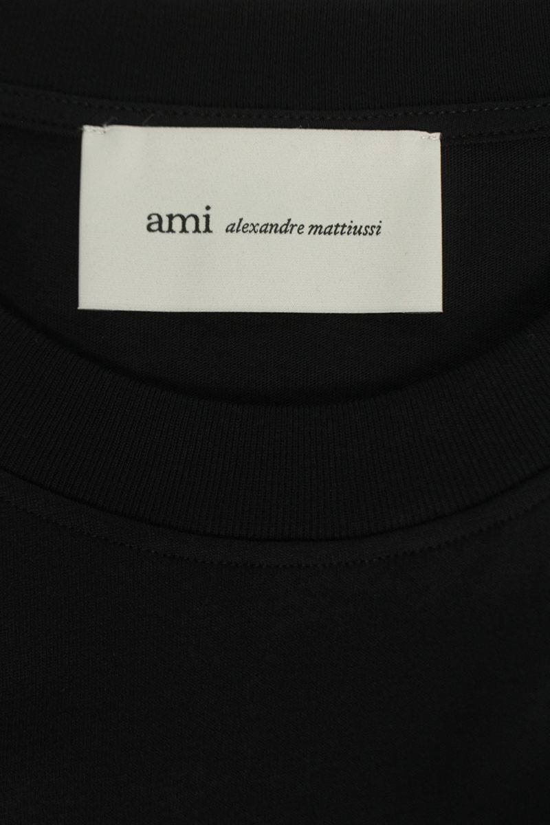 AMI 26SS Embroidered Long Sleeve T-Shirt Black Size XXL
