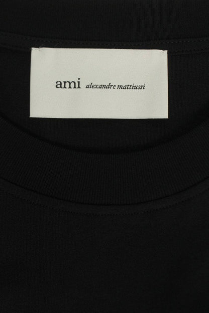 AMI 26SS Embroidered Long Sleeve T-Shirt Black Size XXL