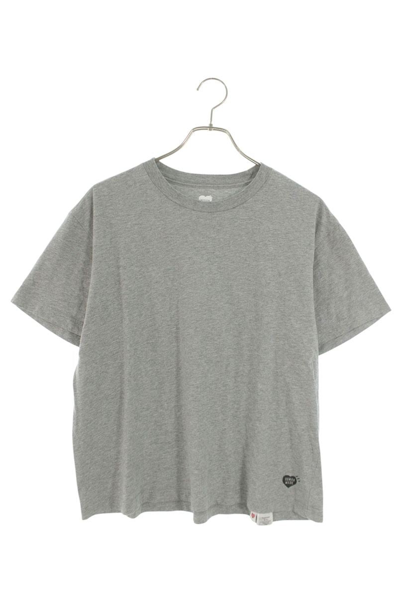 HUMAN MADE HM30CS037 Logo Crewneck T-Shirt Gray Size M
