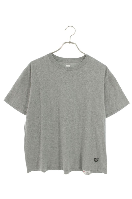 HUMAN MADE HM30CS037 Logo Crewneck T-Shirt Gray Size M