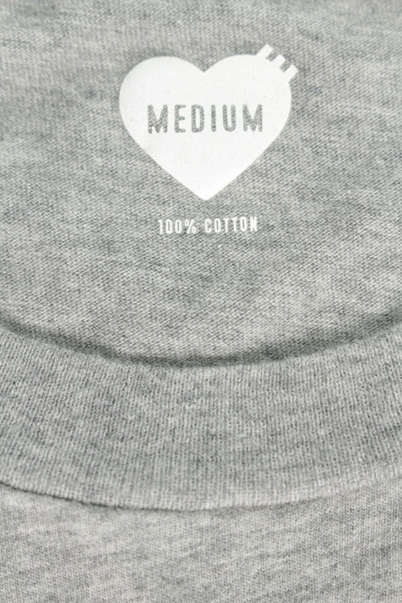 HUMAN MADE HM30CS037 Logo Crewneck T-Shirt Gray Size M