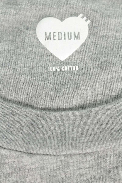 HUMAN MADE HM30CS037 Logo Crewneck T-Shirt Gray Size M