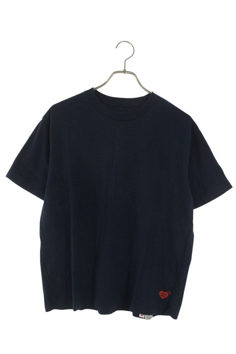 HUMAN MADE HM30CS037 Logo Crewneck T-Shirt Navy Size M