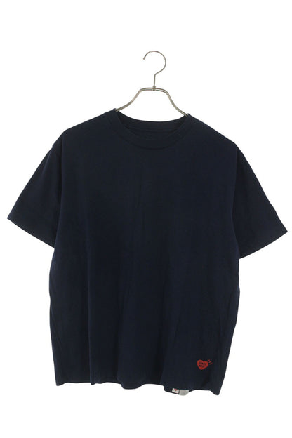 HUMAN MADE HM30CS037 Logo Crewneck T-Shirt Navy Size M