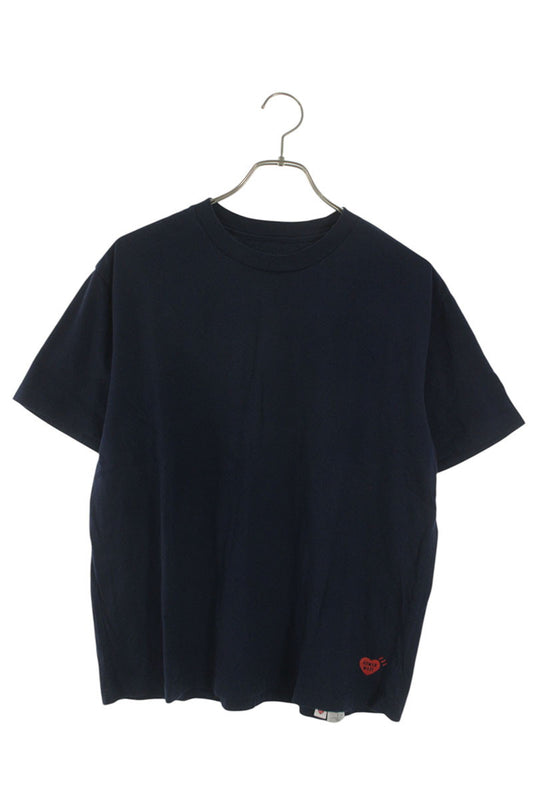 HUMAN MADE HM30CS037 Logo Crewneck T-Shirt Navy Size M