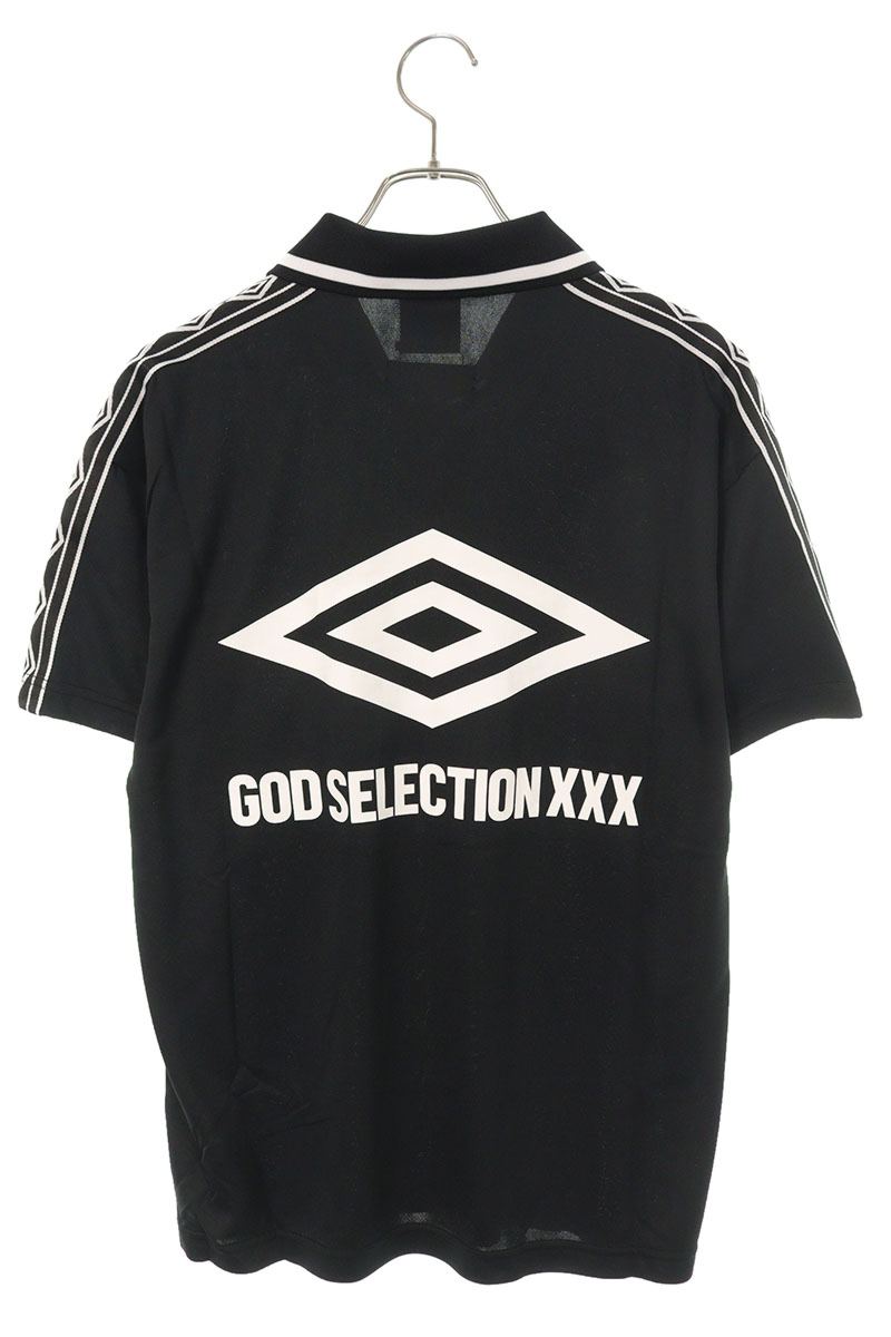 GOD SELECTION XXX x UMBRO Logo Print T-Shirt Black Size M