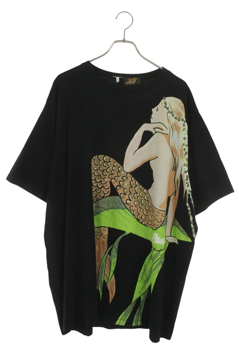 LOEWE Front Print T-Shirt Black Cotton Size L