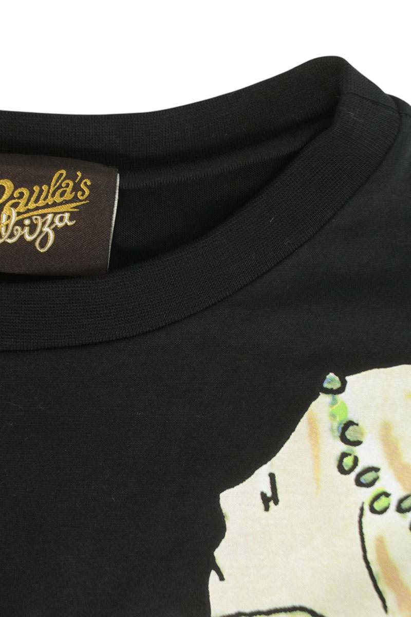LOEWE Front Print T-Shirt Black Cotton Size L