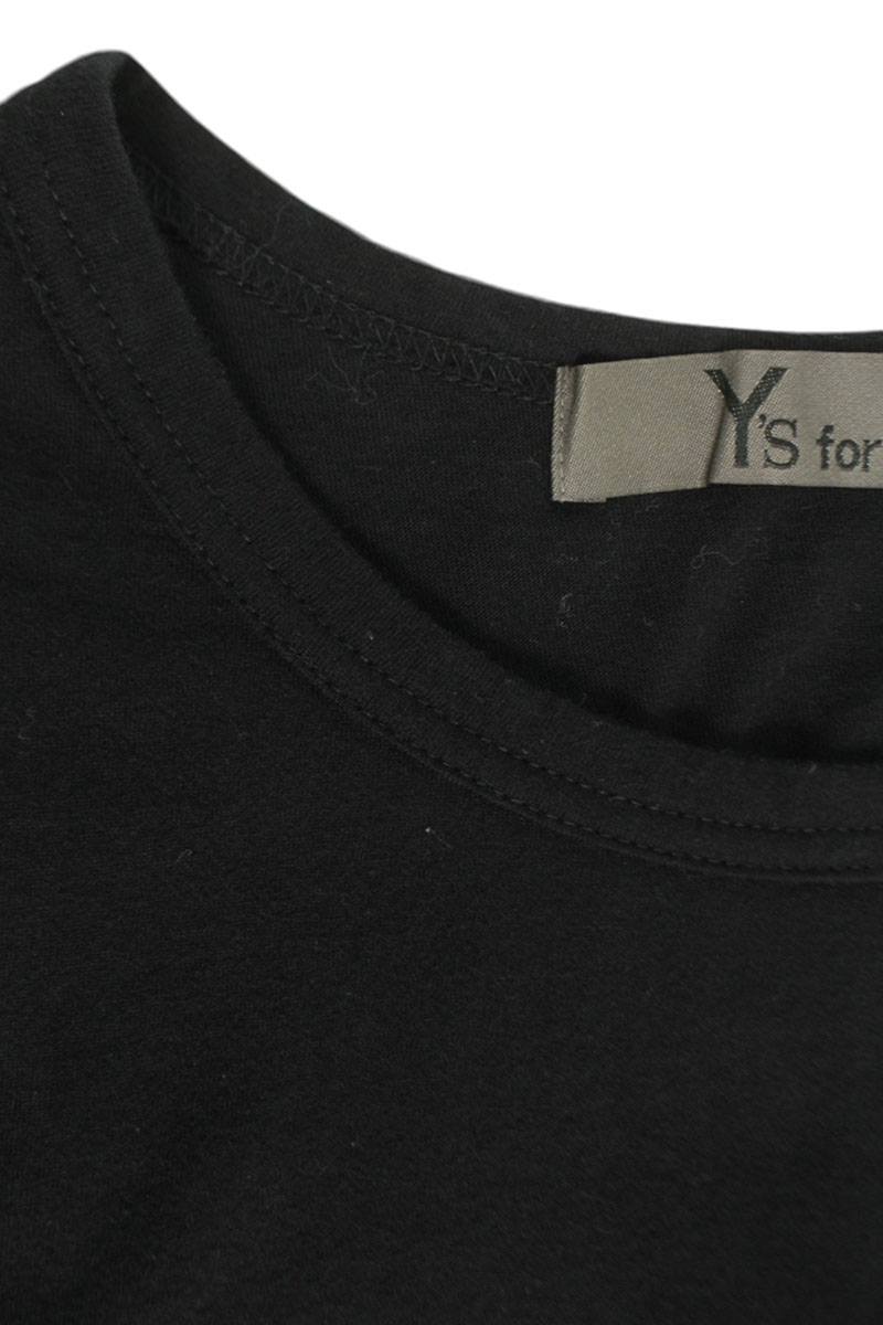 Y's Cotton T-Shirt Black Size L