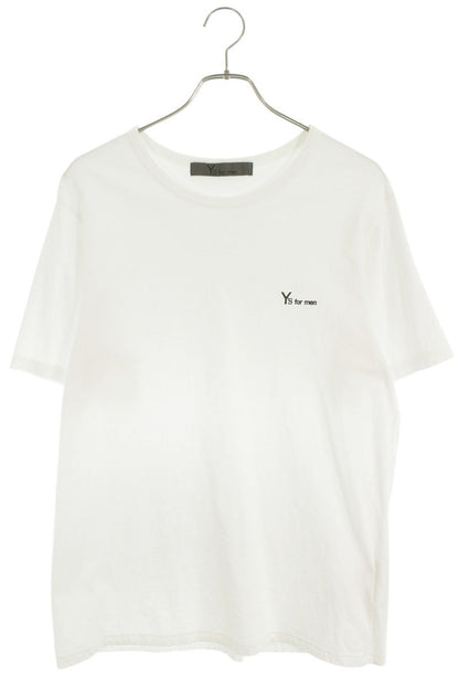 Y's Logo Print Cotton T-Shirt White Size L