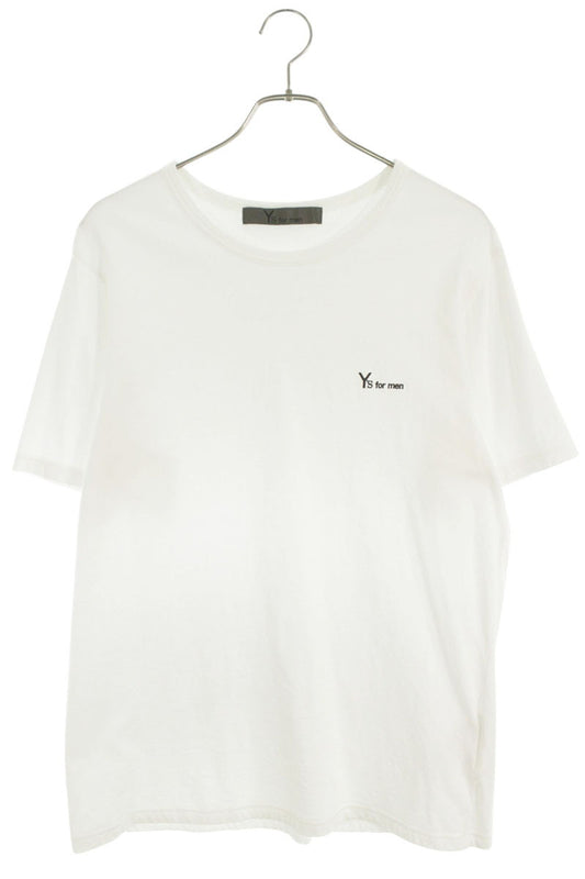 Y's Logo Print Cotton T-Shirt White Size L