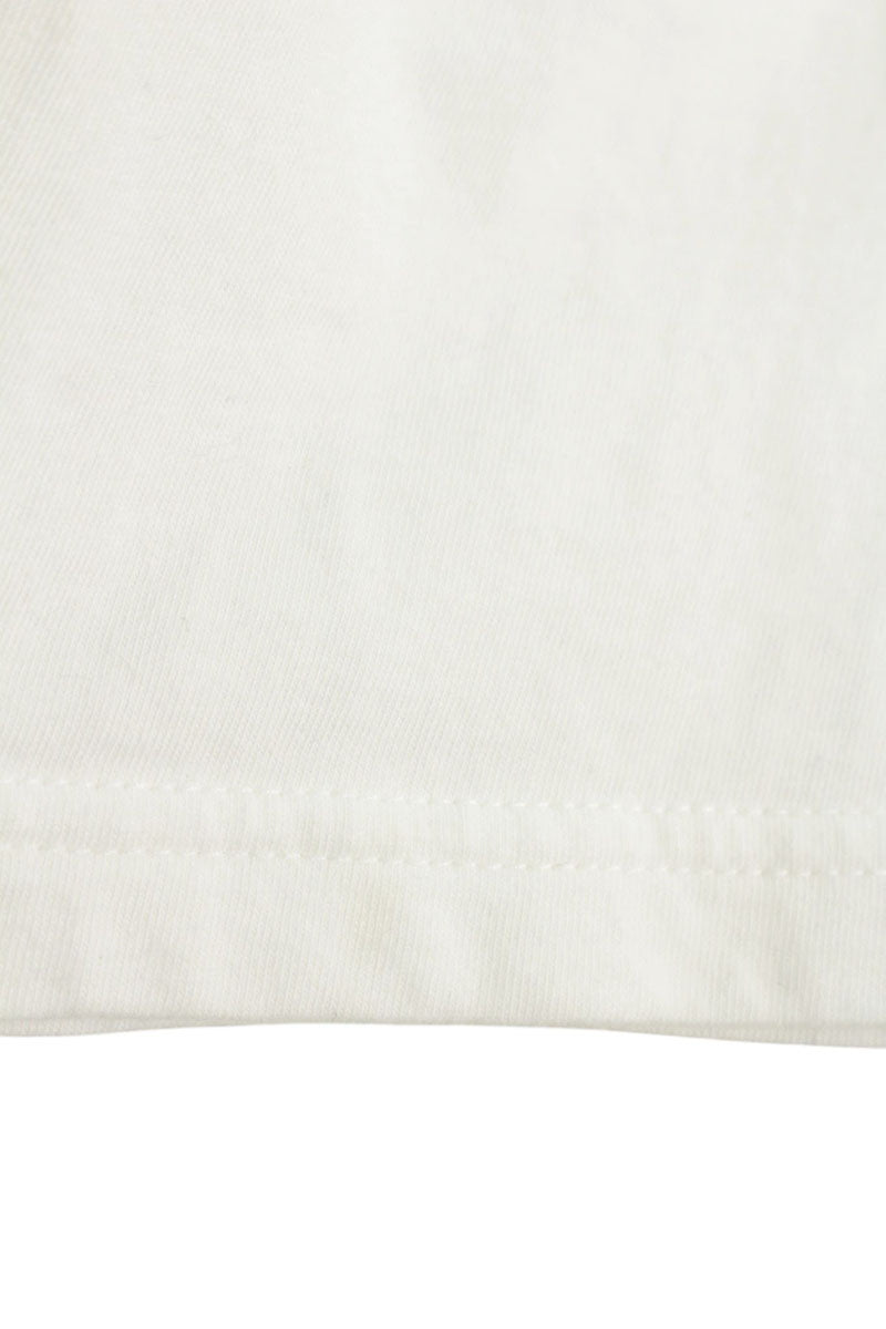 Y's Logo Print Cotton T-Shirt White Size L